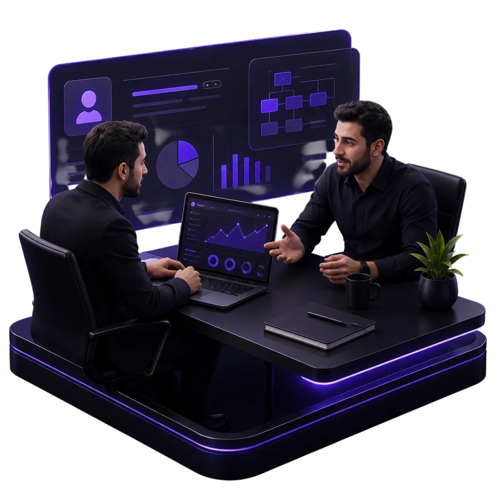 مشاوره تخصصی طراحی سایت، سئو و توسعه نرم افزار توسط کارشناسان حرفه‌ای در محیط کاری مدرن