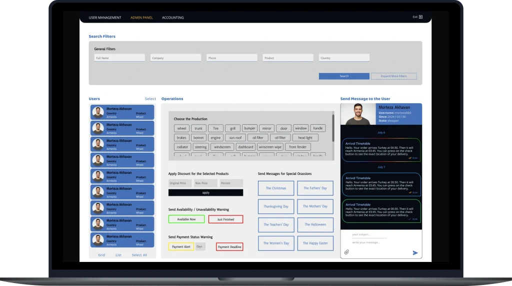 لبتاپ بایرام crm