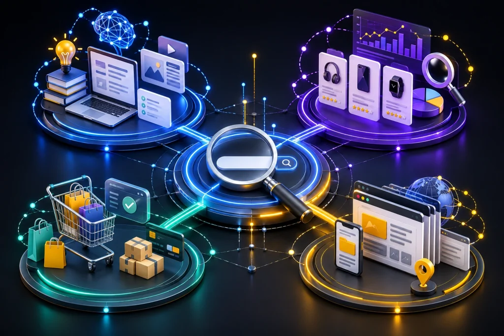 نمای سه بعدی تحلیل Search Intent در تحقیق کلمات کلیدی