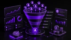 قیف فروش سه بعدی CRM تحت وب از سرنخ تا تبدیل مشتری
