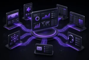 داشبورد CRM خدمات مشتریان و یکپارچهسازی با سیستمهای سازمانی