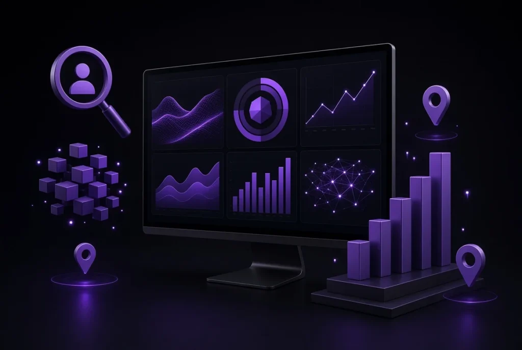 خدمات سئو در نارمک با نمایش سهبعدی تحلیل سایت و رشد رتبه گوگل