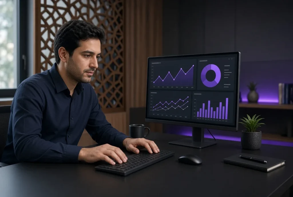 کارشناس سئو در دفتر کاری مدرن ایرانی برای ارائه خدمات سئو امیرآباد